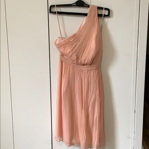 J Crew Kylie Chiffon Silk One Shoulder Dress